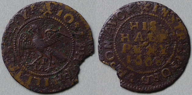Stratford-upon-Avon, Joseph Phillips 1668 halfpenny Stratford-upon-Avon, Joseph Phillips 1668 halfpenny